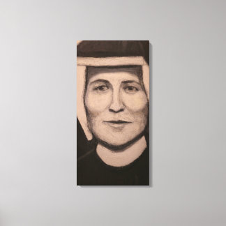 Porträtt av S:ta Faustina Kowalska Canvastryck
