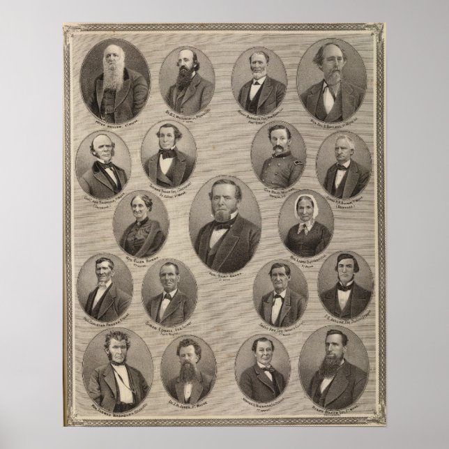 Porträtt av Saml Hanna, Peter Heller Poster (Framsidan)