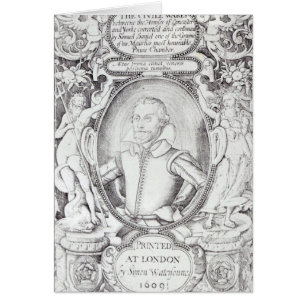 Porträtt av Samuel Daniel Hälsningskort