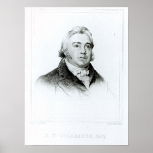 Porträtt av Samuel Taylor Coleridge Poster