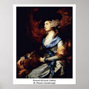 Porträtt av Sarah Siddons av Thomas Gainsborough Poster