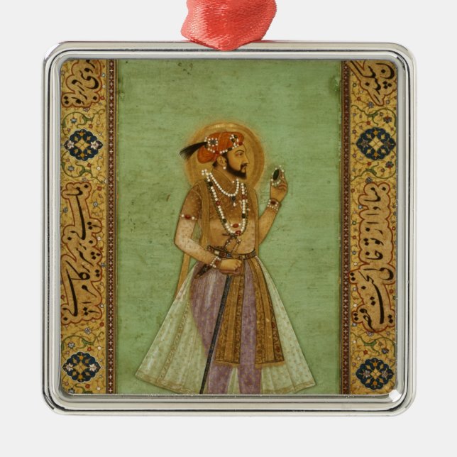Porträtt av schahen Jahan, 1631, Mughal Julgransprydnad Metall (Framsidan)