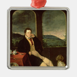 Porträtt av Schubert Julgransprydnad Metall