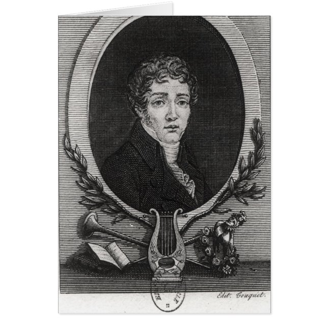 Porträtt av Sebastian-Roch Nicolas Hälsningskort (Framsidan)