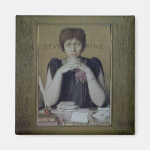 Porträtt av Severine (Caroline Remy) (1855-1929) Magnet