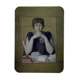 Porträtt av Severine (Caroline Remy) (1855-1929) Magnet