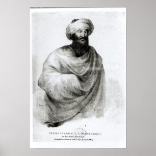 Porträtt av Sheikh Ibrahim eller Johann Ludwig Poster