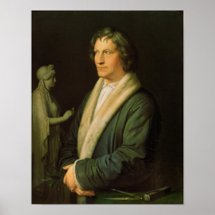 Porträtt av skulptören Bertel Thorvaldsen Poster