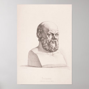 Porträtt av Socrates Poster