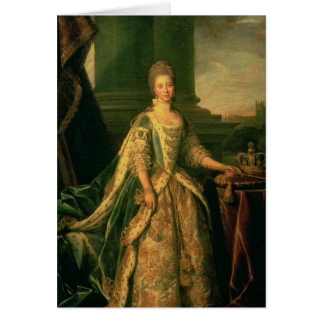 Porträtt av Sophie Charlotte Hälsningskort (Framsidan)