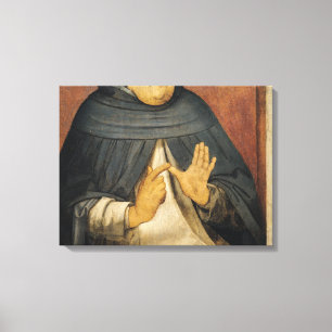 Porträtt av St Thomas Aquinas c.1475 Canvastryck