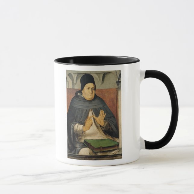 Porträtt av St Thomas Aquinas c.1475 Mugg (Höger)