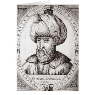 Porträtt av Suleiman det storartat Hälsningskort