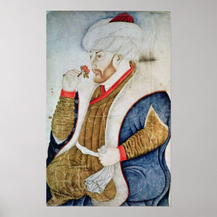 Porträtt av sultanen Mehmet II Poster