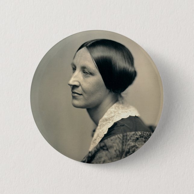 Porträtt av Susan Brownell Anthony 1850 Knapp (Framsida)