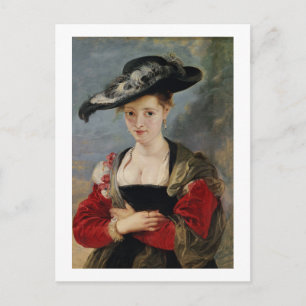 Porträtt av Susanna Lunden (?) (Le Chapeau de Pail Vykort