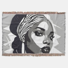 Porträtt av svarta kvinnor filt