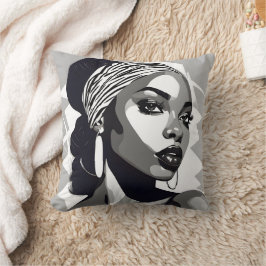 Porträtt av svarta kvinnor kudde