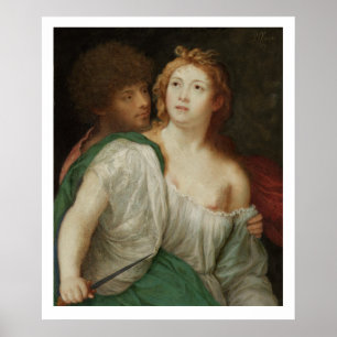 Porträtt av Tarquin och Lucretia Poster