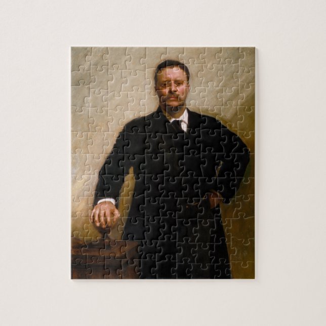 Porträtt av Theodore Roosevelt av John S. Sargent Pussel (Vertikal)