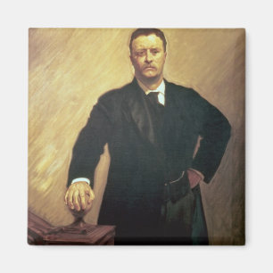 Porträtt av Theodore Roosevelt Magnet