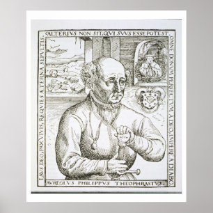 Porträtt av Theothrastus Paracelsus (1493-1541), Poster
