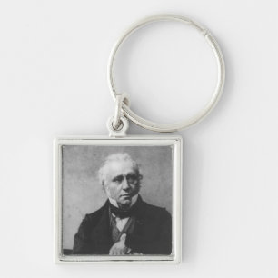 Porträtt av Thomas Babington Macaulay Fyrkantig Silverfärgad Nyckelring