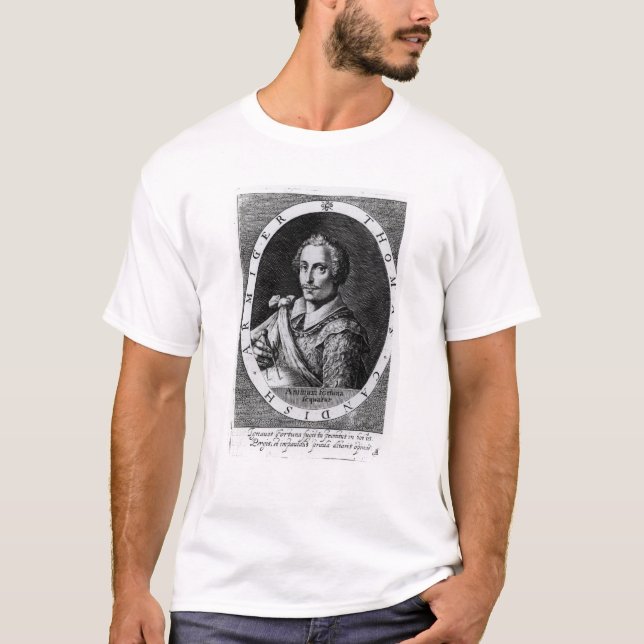 Porträtt av Thomas Cavendish Tee Shirt (Framsida)