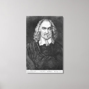 Porträtt av Thomas Hobbes Canvastryck