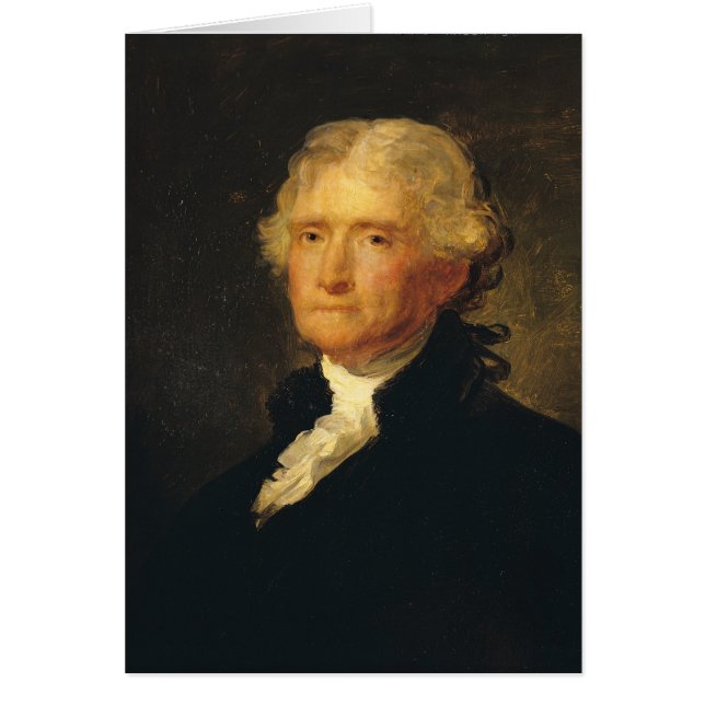 Porträtt av Thomas Jefferson Hälsningskort (Framsidan)