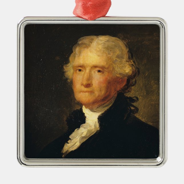 Porträtt av Thomas Jefferson Julgransprydnad Metall (Framsidan)