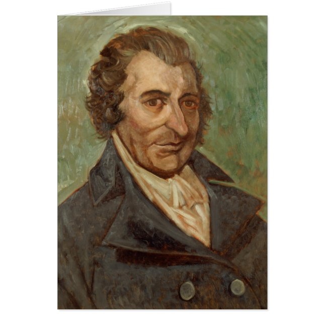 Porträtt av Thomas Paine Hälsningskort (Framsidan)