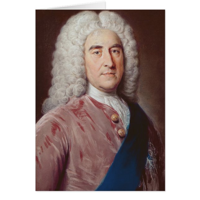 Porträtt av Thomas Pelham Holles Hälsningskort (Framsidan)