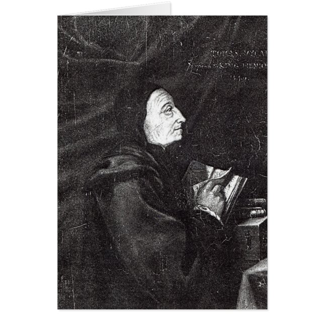 Porträtt av Thomas Vicary Hälsningskort (Framsidan)