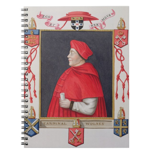 Porträtt av Thomas Wolsey (c.1475-1530) kardinal a Anteckningsbok (Framsidan)