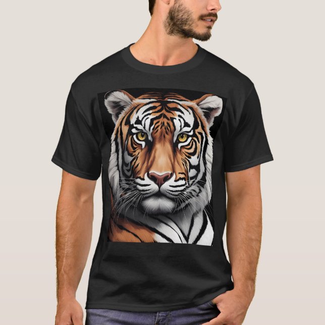 Porträtt av tiger t shirt (Framsida)
