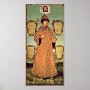 Porträtt av tsar Fyodor Alexeevich Poster