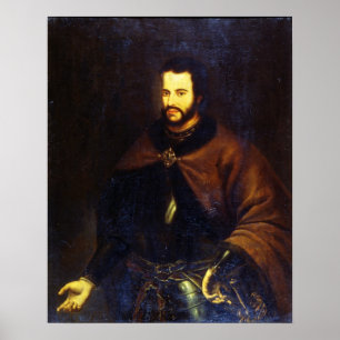 Porträtt av tsaren Ivan vet Alexeyevich Poster