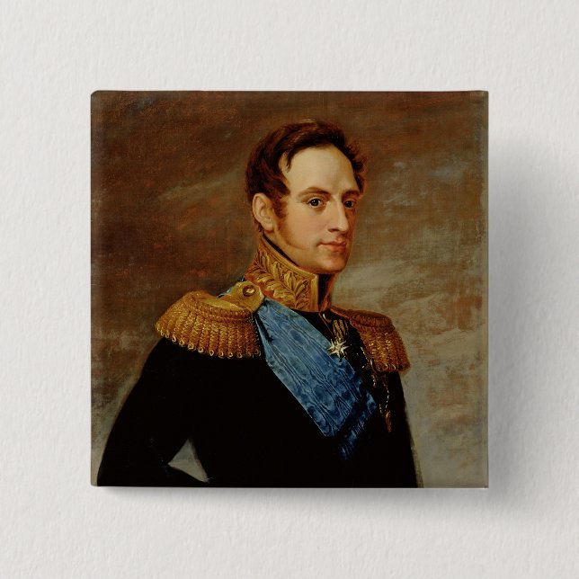 Porträtt av tsaren Nicholas mig 1826 Knapp (Framsida)