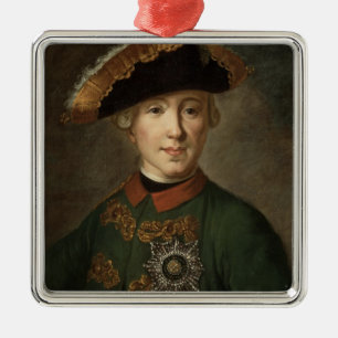 Porträtt av tsaren Peter III Julgransprydnad Metall