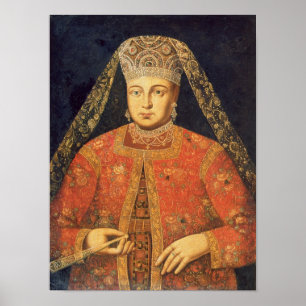 Porträtt av Tsarina Marfa Matveyevna Poster