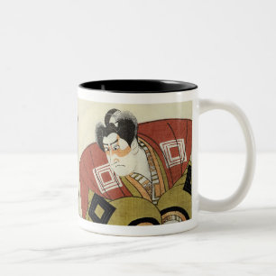 Porträtt av två skådespelarear, 1803 Två-Tonad mugg