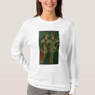 Porträtt av twillingar tee shirt