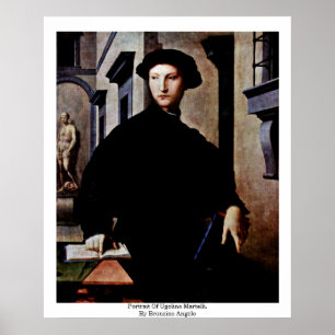 Porträtt av Ugolino Martelli. Vid Bronzino Angelo Poster