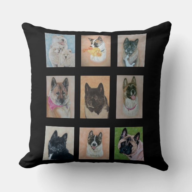 porträtt av vackert hundar och mycket söt hundar kudde (Framsida)