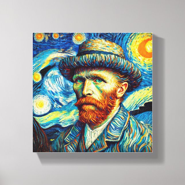 Porträtt av Vincent van Gogh art Canvastryck (Framsida)