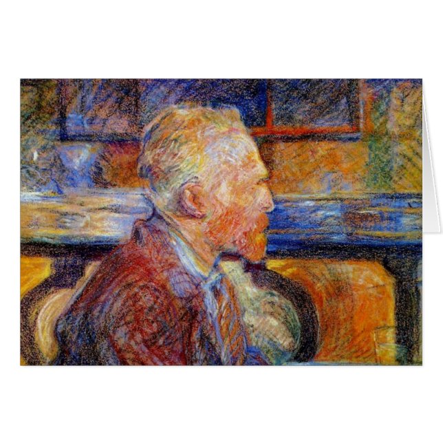 Porträtt av Vincent Van Gogh Hälsningskort (Framsidan Horizontal)