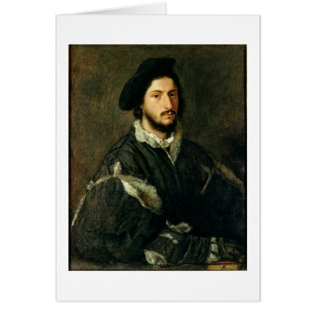 Porträtt av Vincenzo Mosti (olja på kanfas) Hälsningskort (Framsidan)