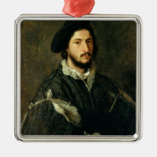 Porträtt av Vincenzo Mosti (olja på kanfas) Julgransprydnad Metall