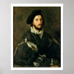 Porträtt av Vincenzo Mosti (olja på kanfas) Poster
